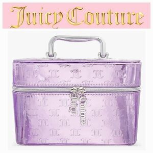 Juicy Couture JC Logo Metallic Cosmetic Traincase